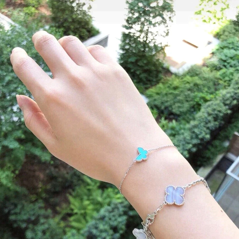 [：Polaidi Jewelry]BUTTERFLY TURQUOISE BUTTERFLY BRACELET SILVER