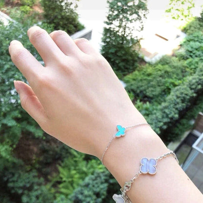 [：Polaidi Jewelry]BUTTERFLY TURQUOISE BUTTERFLY BRACELET SILVER