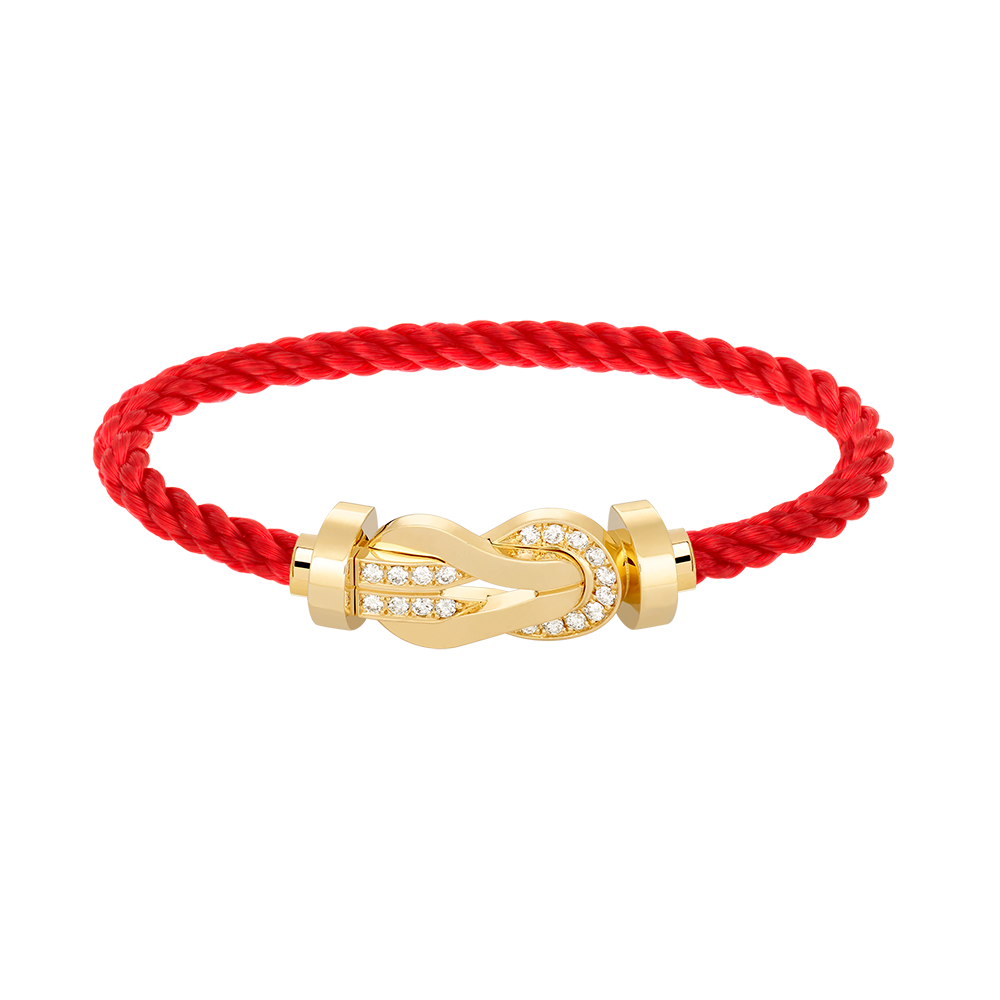 [Polaidi Jewelry]CHANCE LARGE 8 FIGURE BUCKLE HALF DIAMOND BRACELET GOLD