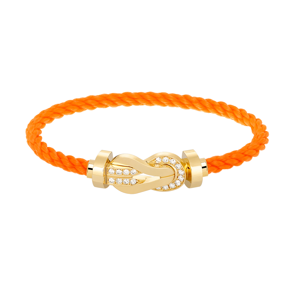 [：Polaidi Jewelry]CHANCE LARGE 8 FIGURE BUCKLE HALF DIAMOND BRACELET GOLD