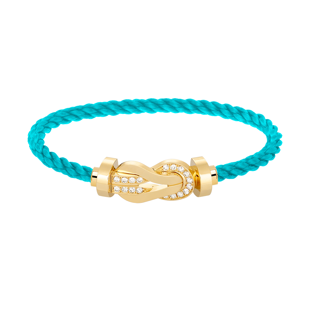 [Polaidi Jewelry]CHANCE LARGE 8 FIGURE BUCKLE HALF DIAMOND BRACELET GOLD
