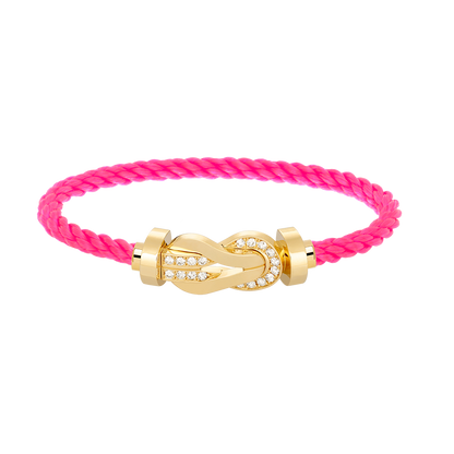 [Polaidi Jewelry]CHANCE LARGE 8 FIGURE BUCKLE HALF DIAMOND BRACELET GOLD