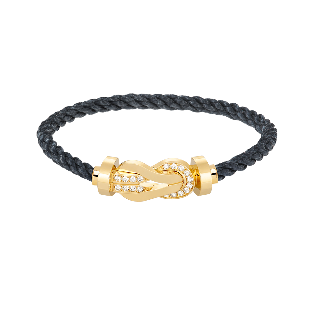 [Polaidi Jewelry]CHANCE LARGE 8 FIGURE BUCKLE HALF DIAMOND BRACELET GOLD