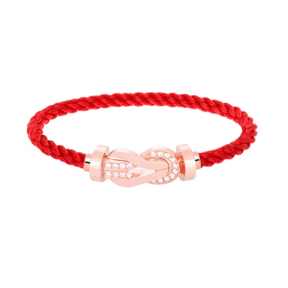[Polaidi Jewelry]CHANCE LARGE 8 FIGURE BUCKLE HALF DIAMOND BRACELET ROSE GOLD