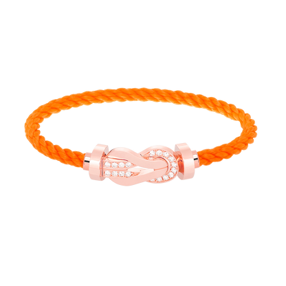 [Polaidi Jewelry]CHANCE LARGE 8 FIGURE BUCKLE HALF DIAMOND BRACELET ROSE GOLD