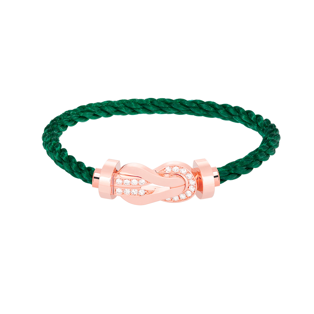 [Polaidi Jewelry]CHANCE LARGE 8 FIGURE BUCKLE HALF DIAMOND BRACELET ROSE GOLD