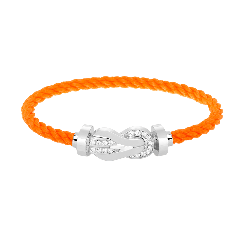 [Polaidi Jewelry]CHANCE LARGE 8 FIGURE BUCKLE HALF DIAMOND BRACELET SILVER