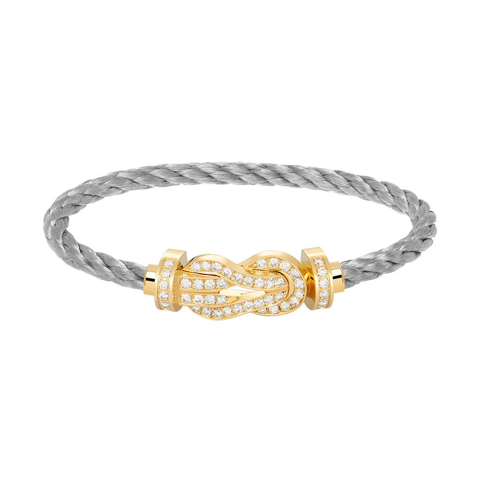 [Polaidi Jewelry]CHANCE LARGE 8 FIGURE BUCKLE FULLDIAMOND BRACELET GOLD