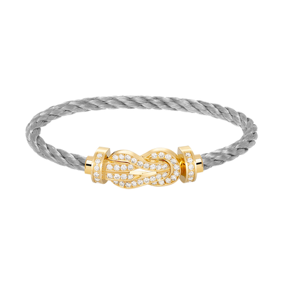 [Polaidi Jewelry]CHANCE LARGE 8 FIGURE BUCKLE FULLDIAMOND BRACELET GOLD