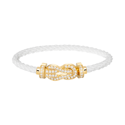 [Polaidi Jewelry]CHANCE LARGE 8 FIGURE BUCKLE FULLDIAMOND BRACELET GOLD