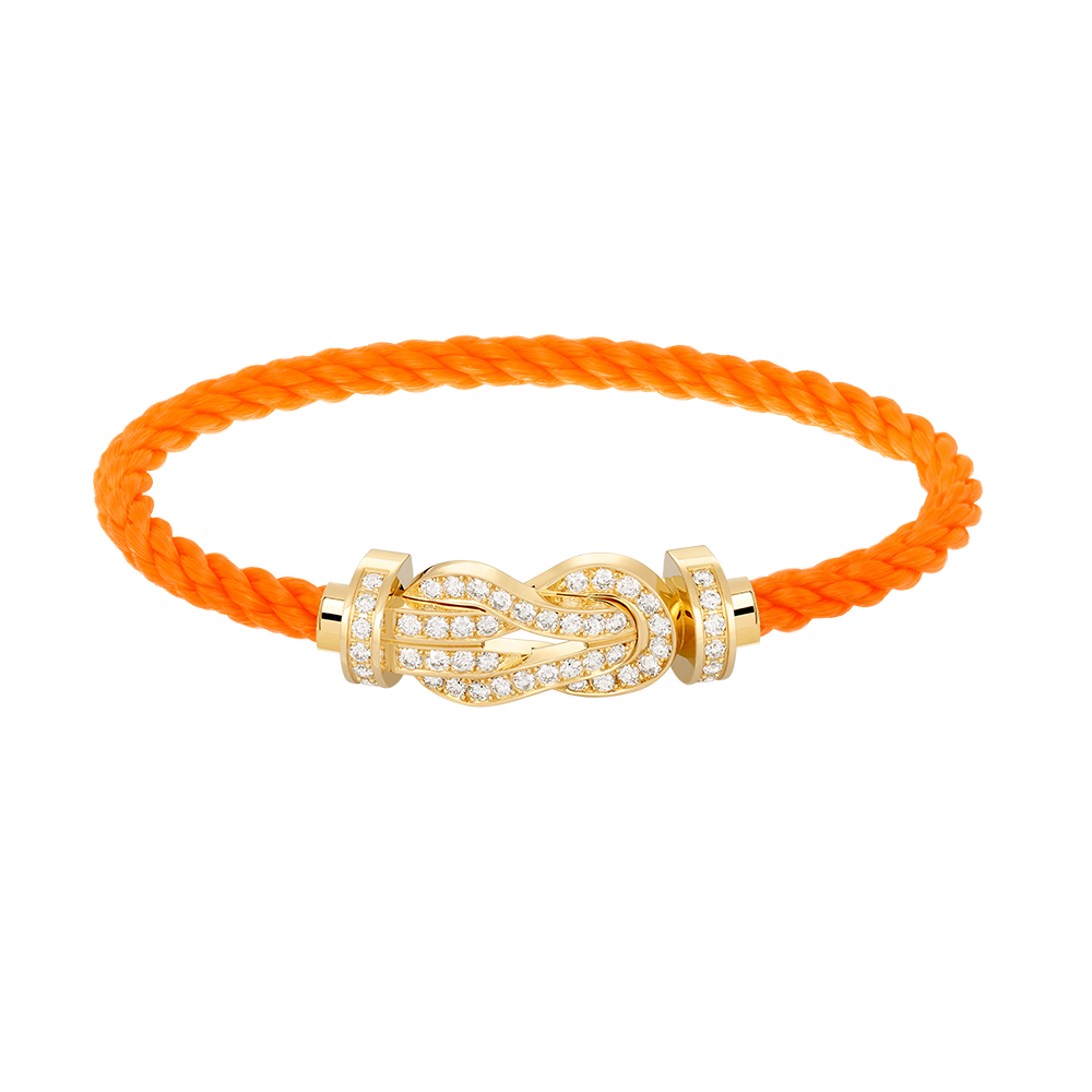 [Polaidi Jewelry]CHANCE LARGE 8 FIGURE BUCKLE FULLDIAMOND BRACELET GOLD
