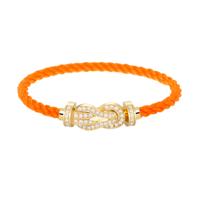 [Polaidi Jewelry]CHANCE LARGE 8 FIGURE BUCKLE FULLDIAMOND BRACELET GOLD