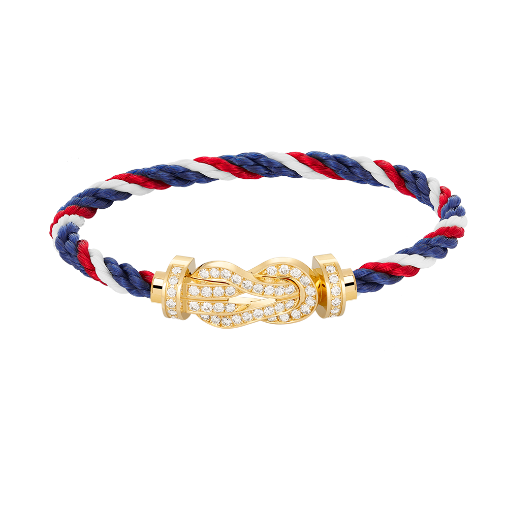 [Polaidi Jewelry]CHANCE LARGE 8 FIGURE BUCKLE FULLDIAMOND BRACELET GOLD