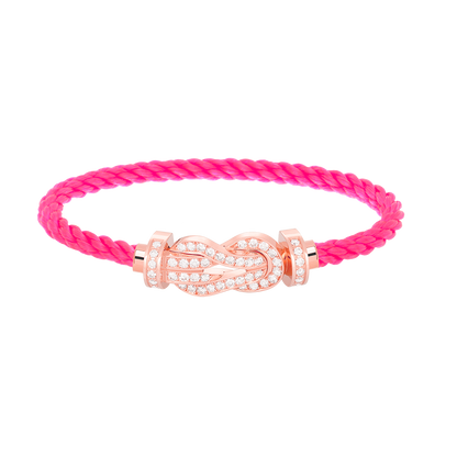 [Polaidi Jewelry]CHANCE LARGE 8 FIGURE BUCKLE FULL DIAMOND BRACELET ROSE GOLD