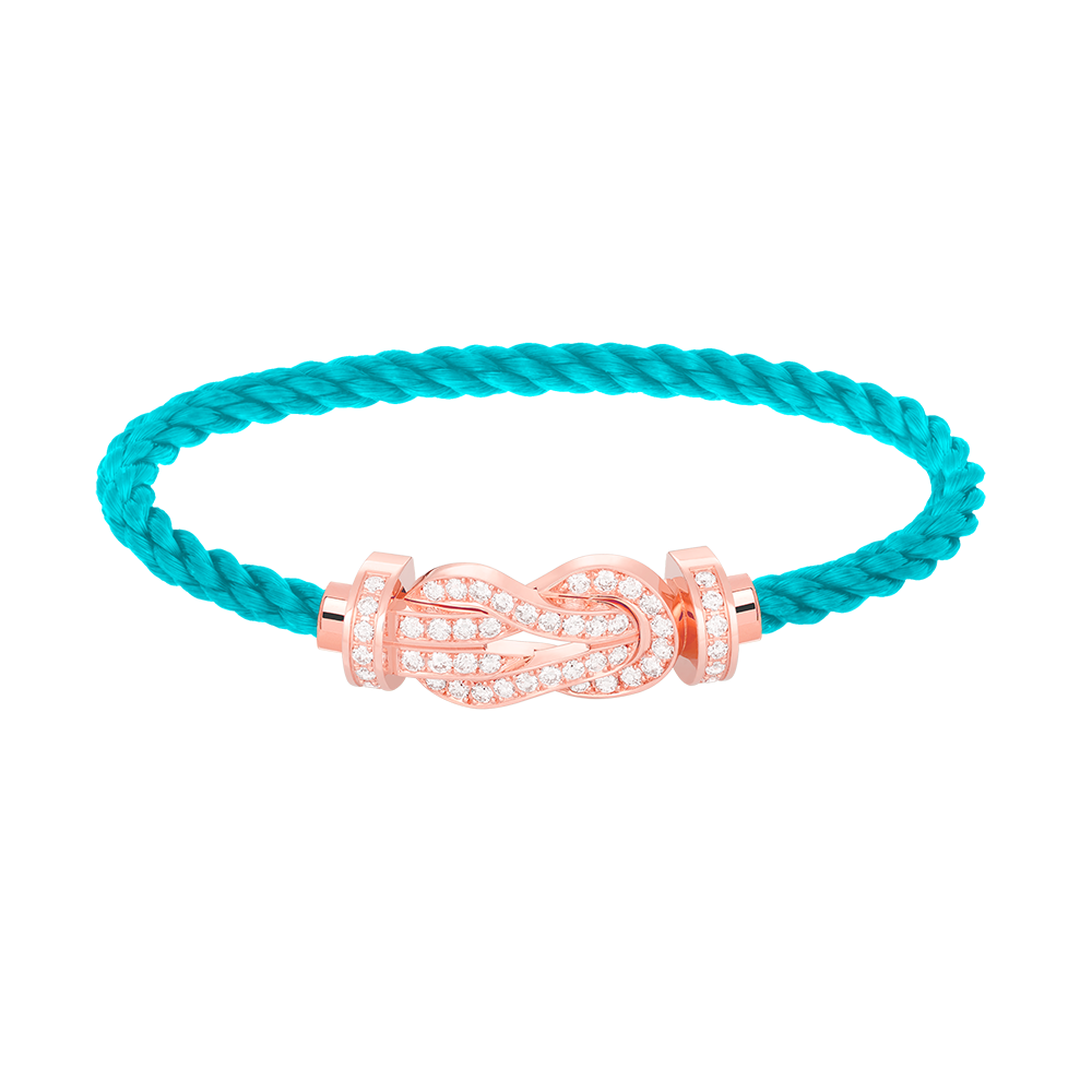 [Polaidi Jewelry]CHANCE LARGE 8 FIGURE BUCKLE FULL DIAMOND BRACELET ROSE GOLD