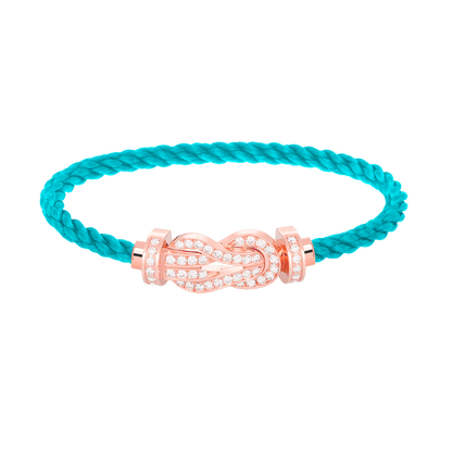 [Polaidi Jewelry]CHANCE LARGE 8 FIGURE BUCKLE FULL DIAMOND BRACELET ROSE GOLD