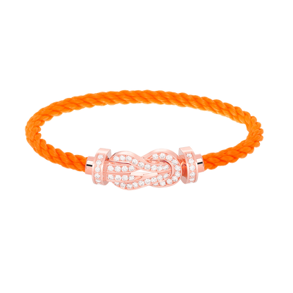 [Polaidi Jewelry]CHANCE LARGE 8 FIGURE BUCKLE FULL DIAMOND BRACELET ROSE GOLD