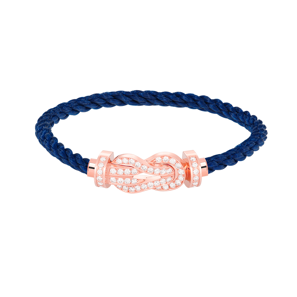 [Polaidi Jewelry]CHANCE LARGE 8 FIGURE BUCKLE FULL DIAMOND BRACELET ROSE GOLD