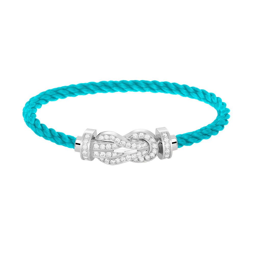 [Polaidi Jewelry]CHANCE LARGE 8 FIGURE BUCKLE FULL DIAMOND BRACELET SILVER