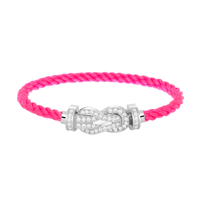 [Polaidi Jewelry]CHANCE LARGE 8 FIGURE BUCKLE FULL DIAMOND BRACELET SILVER
