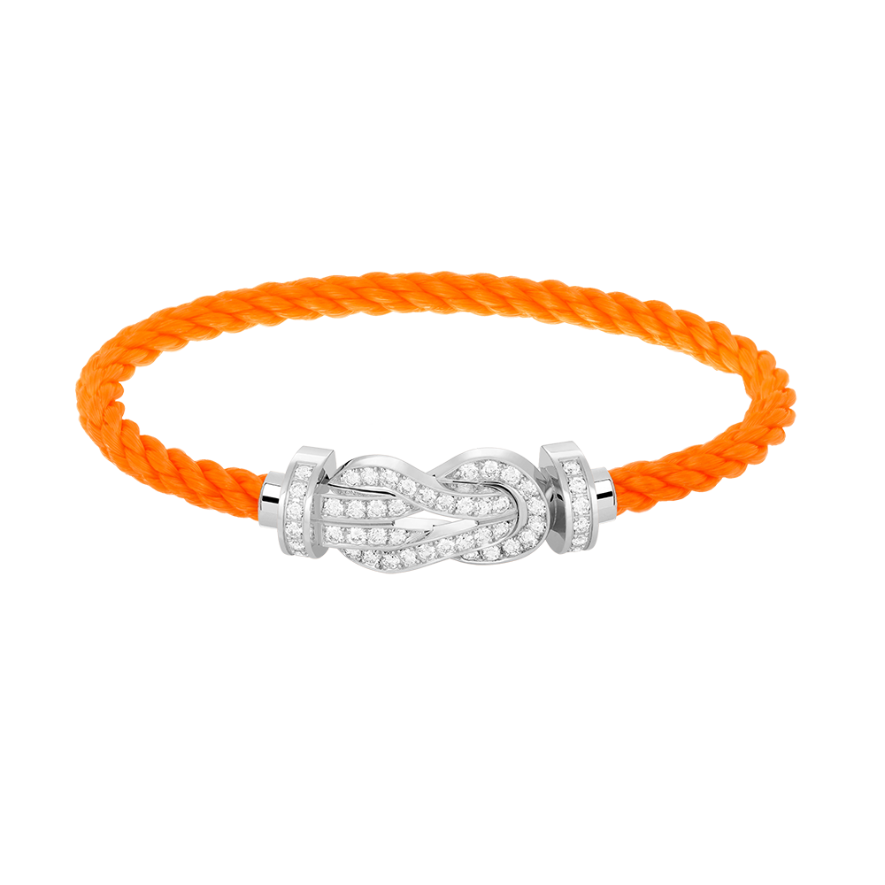 [Polaidi Jewelry]CHANCE LARGE 8 FIGURE BUCKLE FULL DIAMOND BRACELET SILVER
