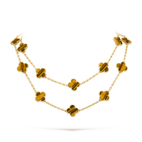 [Perlaura Jewelry ]CLOVER 20 MOTIFS TIGER EYE ROSE GOLD
