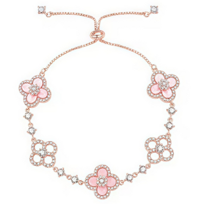 [Polaidi Jewelry]CLOVER 5 MOTIF PINK BLUE RED WHITE BRACELET