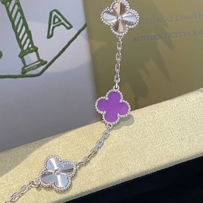 [Polaidi Jewelry] CLOVER 5 MOTIF VIOLET BRACELET COLLECTION