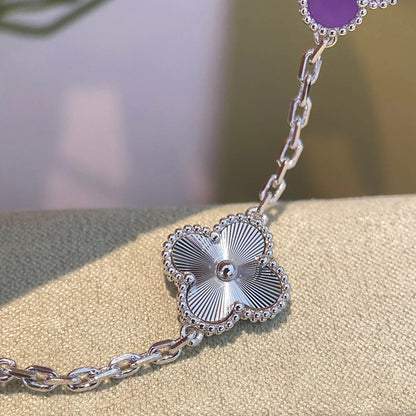 [Polaidi Jewelry] CLOVER 5 MOTIF VIOLET BRACELET COLLECTION