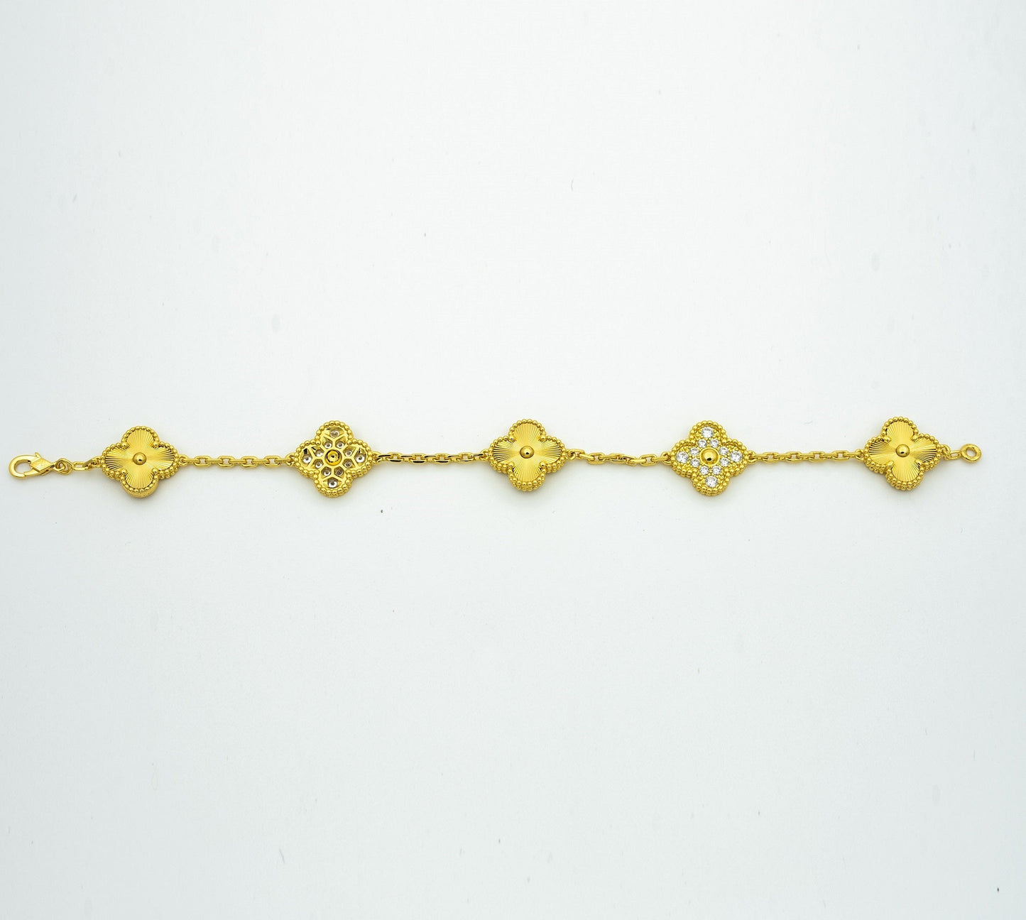 [：Polaidi Jewelry]CLOVER BRACELET 5 MOTIFS GOLD DIAMOND