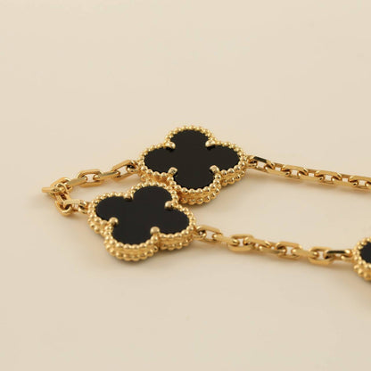 [Polaidi Jewelry] CLOVER 5 MOTIF ONYXS BRACELET COLLECTION