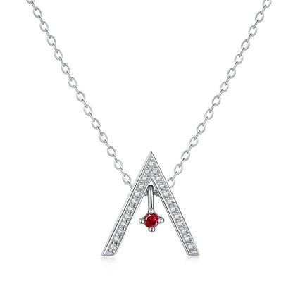 [Polaidi Jewelry]Sparkling "A" Shape Necklace