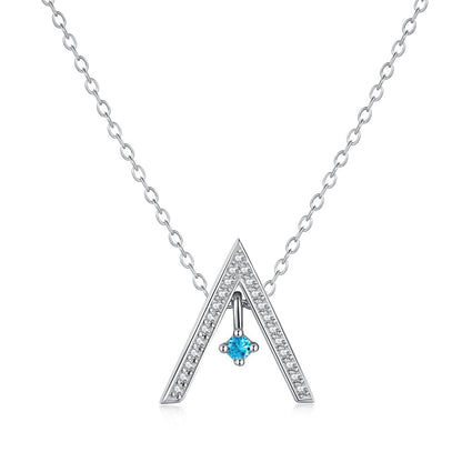 [Polaidi Jewelry]Sparkling "A" Shape Necklace