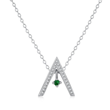 [Polaidi Jewelry]Sparkling "A" Shape Necklace
