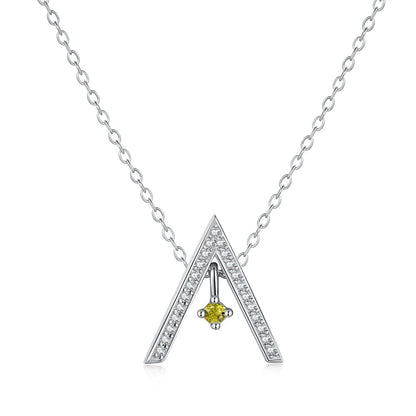 [Polaidi Jewelry]Sparkling "A" Shape Necklace