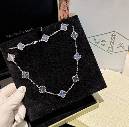 [Polaidi Jewelry]CLOVER 10 MOTIFS BIDE STONE NECKLACE