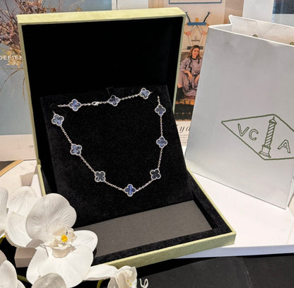 [Polaidi Jewelry]CLOVER 10 MOTIFS BIDE STONE NECKLACE