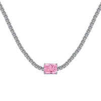 [Perlaura Jewelry ]2.0 carat Ornate Emerald Cut Necklace