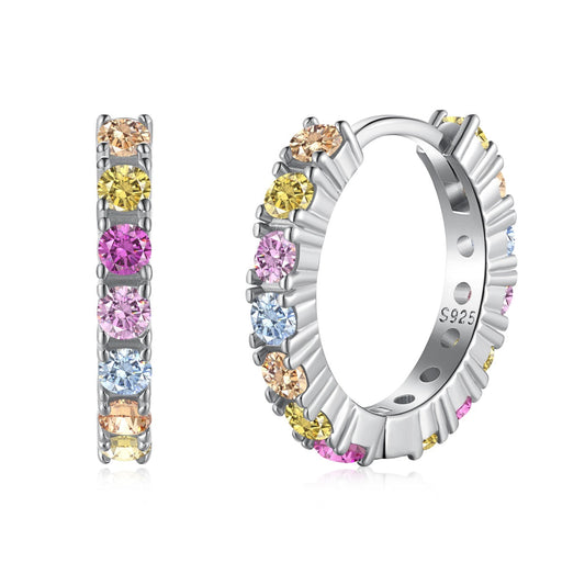 [Polaidi Jewelry]Radiant Colorful Round Cut Earrings