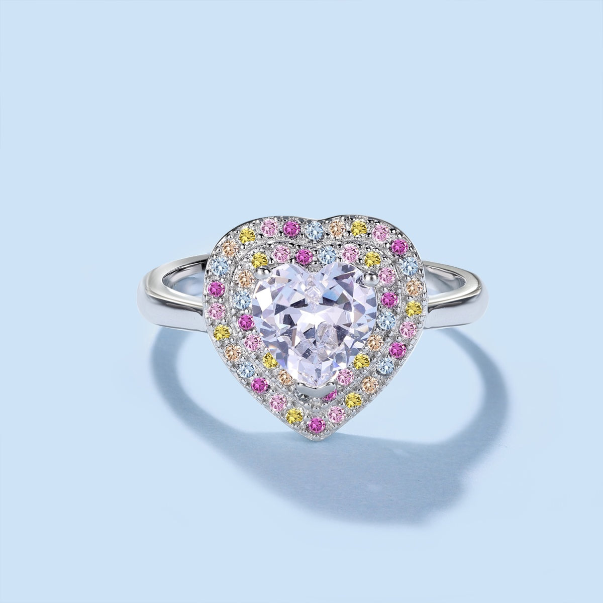 [Polaidi Jewelry]Delicate Ebullient Heart Shape Wedding Ring