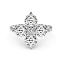 [Perlaura Jewelry ]Four-Leaf Clover Eight-Pointed Star Ring