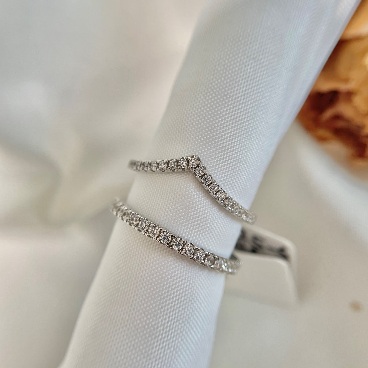 [Polaidi Jewelry]Elaborate Tennis Band Ring