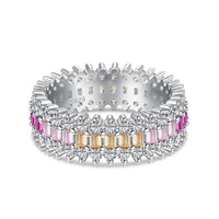 [Perlaura Jewelry ]Ornate Colorful Radiant Cut Daily Ring