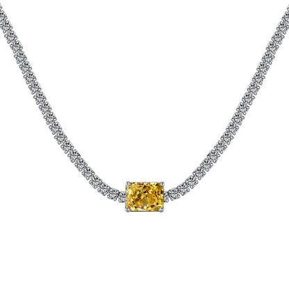 [Polaidi Jewelry]2.0 carat Ornate Emerald Cut Necklace