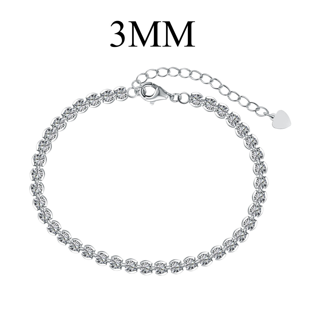 [Polaidi Jewelry]Ornate  Sparkling Round Cut Daily Bracelet