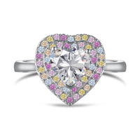 [Perlaura Jewelry ]Delicate Ebullient Heart Shape Wedding Ring