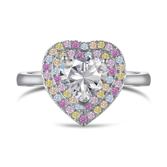 [Polaidi Jewelry]Delicate Ebullient Heart Shape Wedding Ring