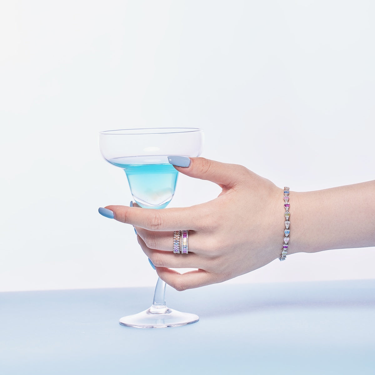 [Polaidi Jewelry]Dainty Kaleidoscopic Emerald Cut Daily Ring