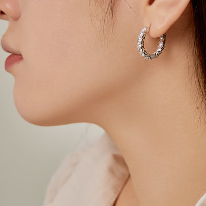 [Polaidi Jewelry]Unique Round Cut Daily Earrings