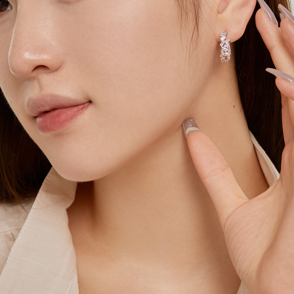 [Polaidi Jewelry]Dazzling Colorful Emerald Cut Daily Earrings